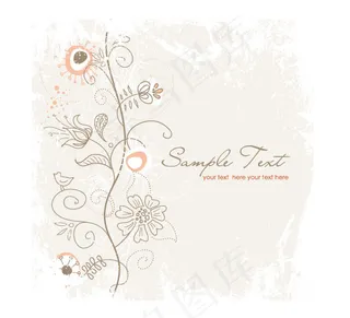 清新插画背景01-矢量素材