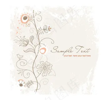 清新插画背景01-矢量素材 清新插画背景01-矢量素材