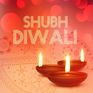 红色花纹背景油灯图片