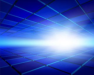 蓝色立体三维空间背景矢量图