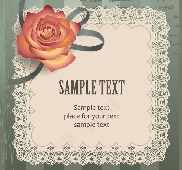 欧式花纹 边框 玫瑰图片