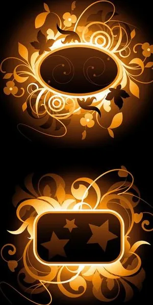 二款花纹边框矢量素材