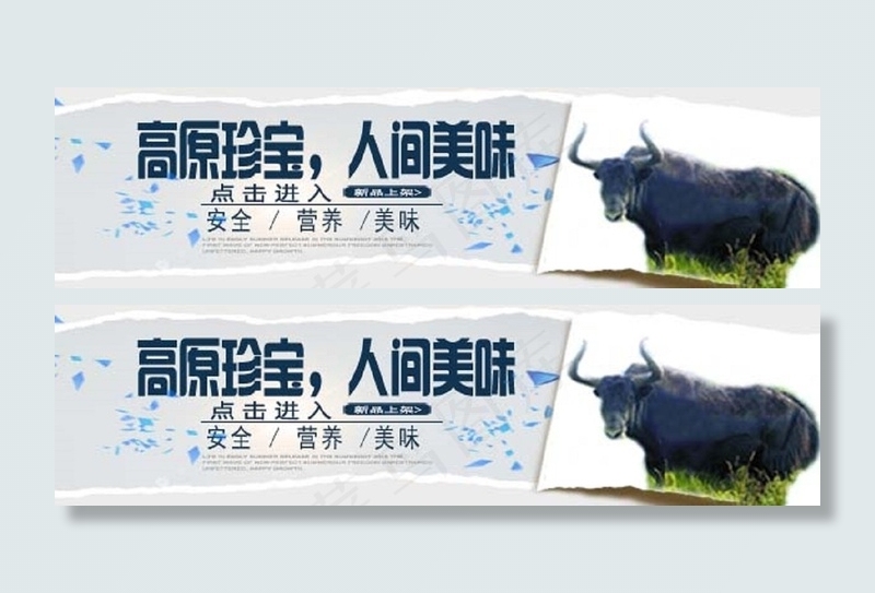 冷鲜牦牛肉宣传海报 高原美味 雪域珍宝psd模版下载