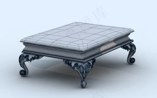 欧式茶几模型