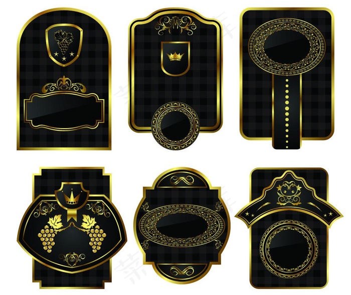 欧式label花纹图片