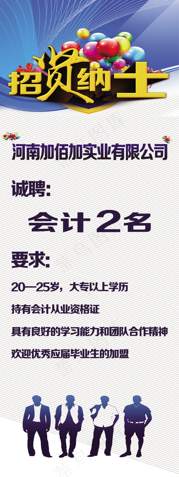 招贤纳士人才招聘广告(2835X7559(DPI:120))psd模版下载