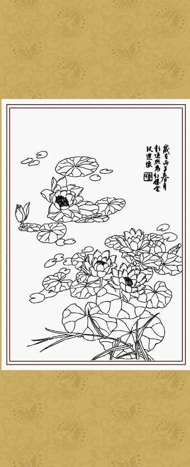 风荷图片ai矢量模版下载