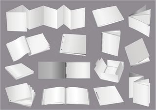 矢量书本画册模板设计