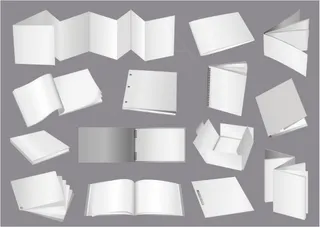 矢量书本画册模板设计