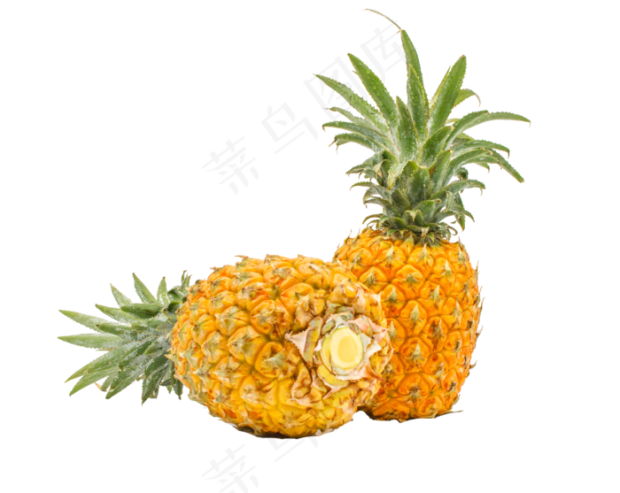 黄色简约风菠萝凤梨免抠元素 
