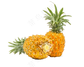 黄色简约风菠萝凤梨免抠元素 