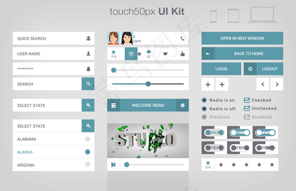 touch50pxUIpsd素材