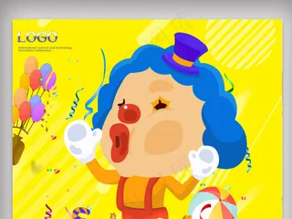 创意卡通4月1日愚人节插画设计.p...