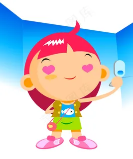 花痴小女孩矢量素材 花痴小女孩矢量素材