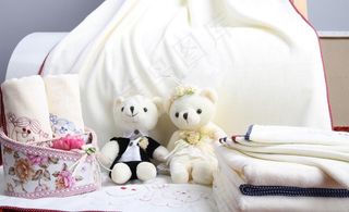 牵手娃毛巾图片