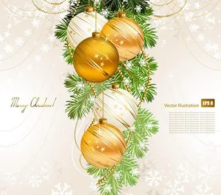 梦幻圣诞主题背景矢量三