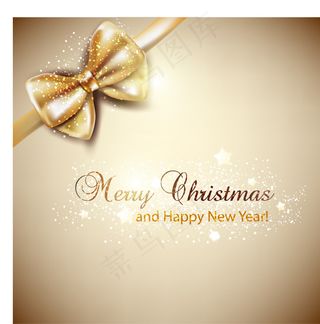 金色蝴蝶结卡片