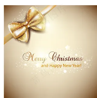 金色蝴蝶结卡片