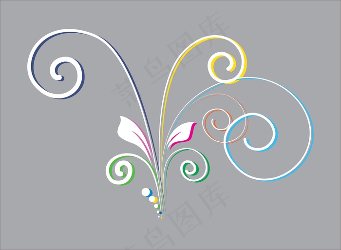 老式的蓬勃发展的装饰元素