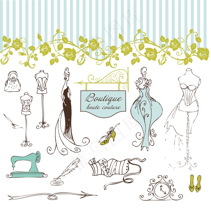 精品时装和衣服