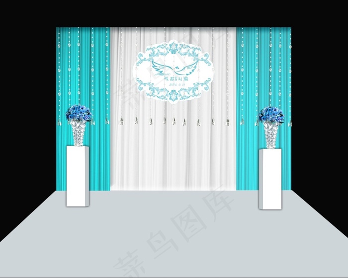 清新文艺婚礼效果图