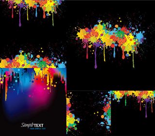 彩色墨迹背景