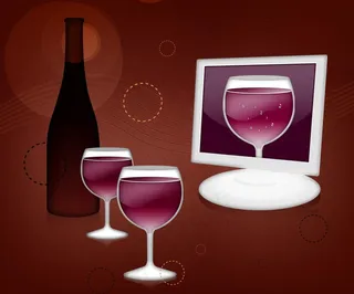 梦幻红酒杯素材图片
