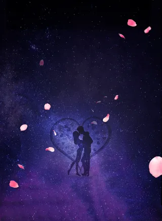 浪漫星空七夕背景