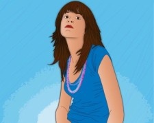 矢量女孩的肖像