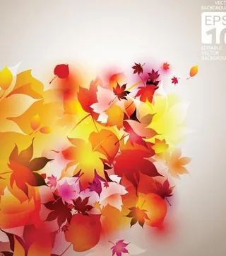 秋季红叶矢量背景素材三