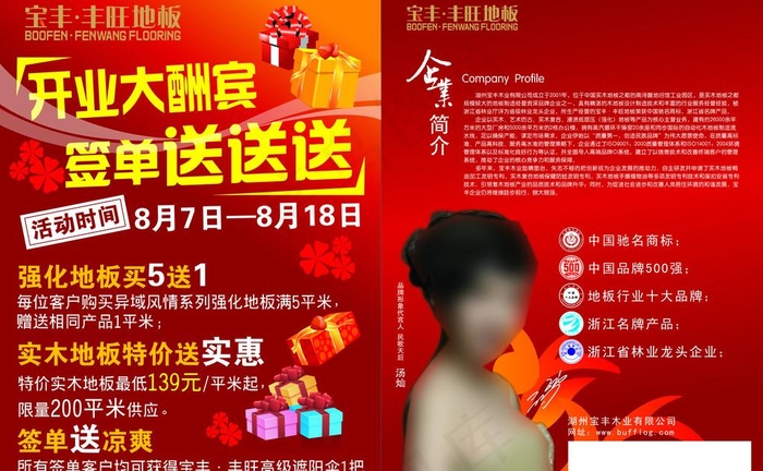 宝丰 丰旺地板 单页 dm 海报 ...