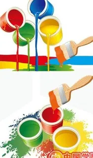 五彩缤纷油漆桶矢量素材