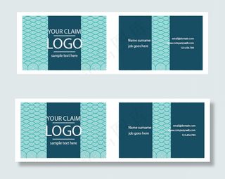 蓝色商务祥云名片