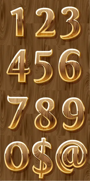 木质底纹水晶质感数字