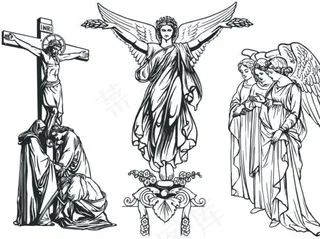 耶稣基督教矢量素材