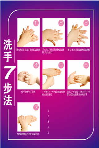 洗手七步法40×60cm