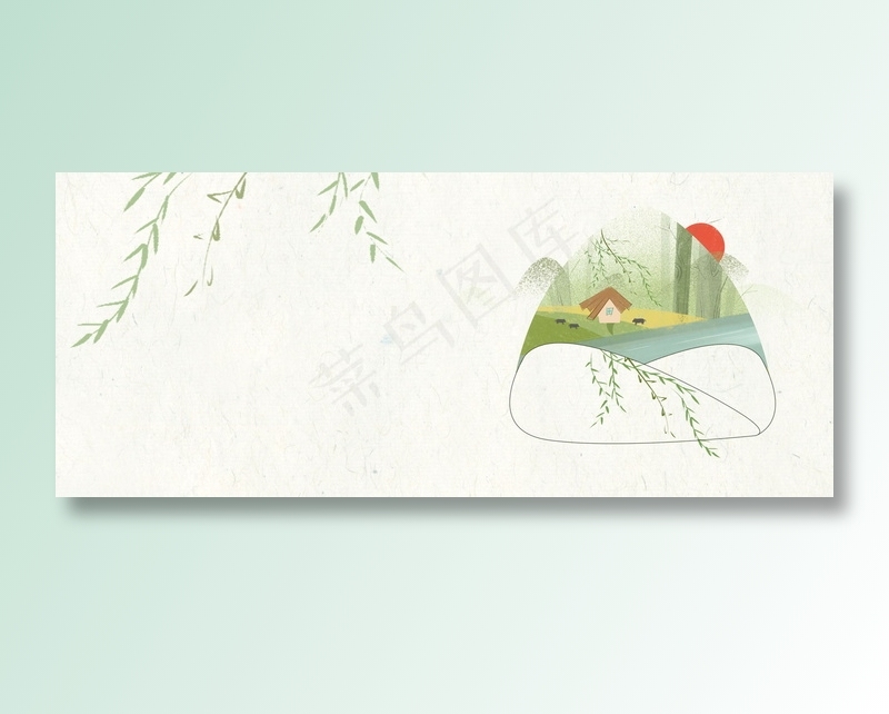 端午包装，海报插画psd模版下载