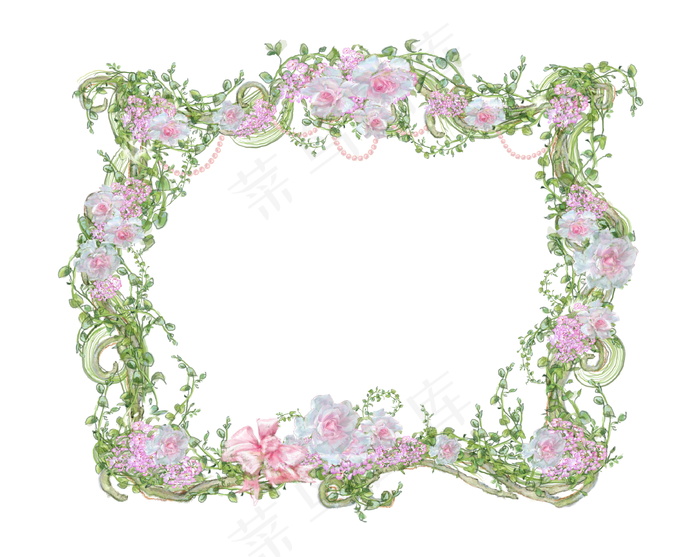 花草边框 PSD