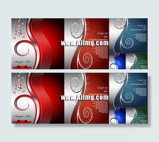 线条花纹卡片背景矢量素材