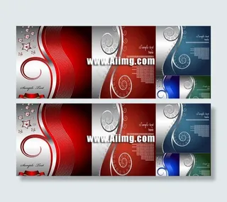 线条花纹卡片背景矢量素材