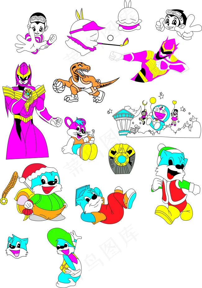 卡通图 矢量图 人头像 cd...cdr矢量模版下载