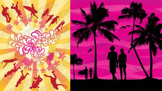 2，夏季主题矢量素材