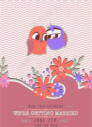 矢量背景花纹请柬贺卡素材