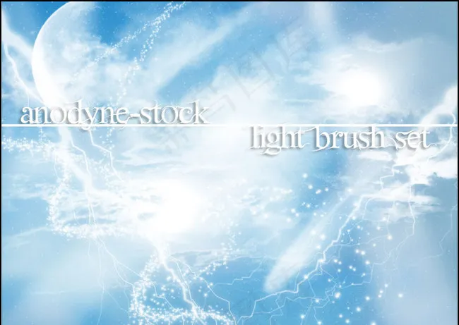 梦幻绚丽的星光和闪电笔刷