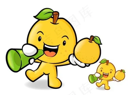 有爱的卡通超级水果矢量素材2