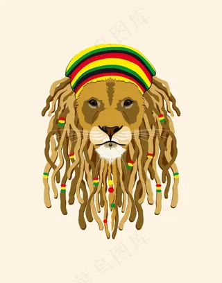 卡通动物狮子图案