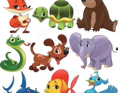 卡通动物图片