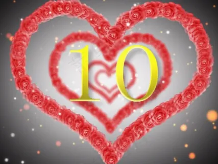 爱心红色婚礼倒计时素材