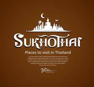 泰国佛教圣地剪影图片