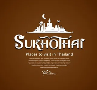 泰国佛教圣地剪影图片